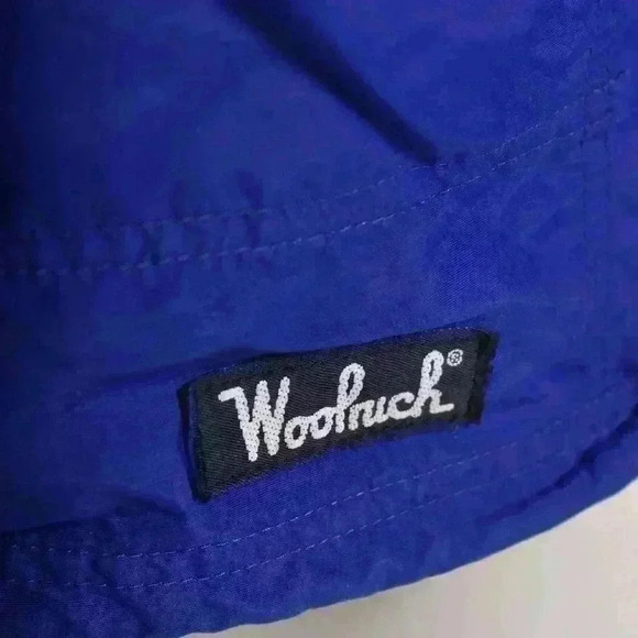 1980s WOOLRICH Cobalt Blue Nylon Outdoors Anorak Lightweight Shell  Jacket S USA - Picture 6 of 8